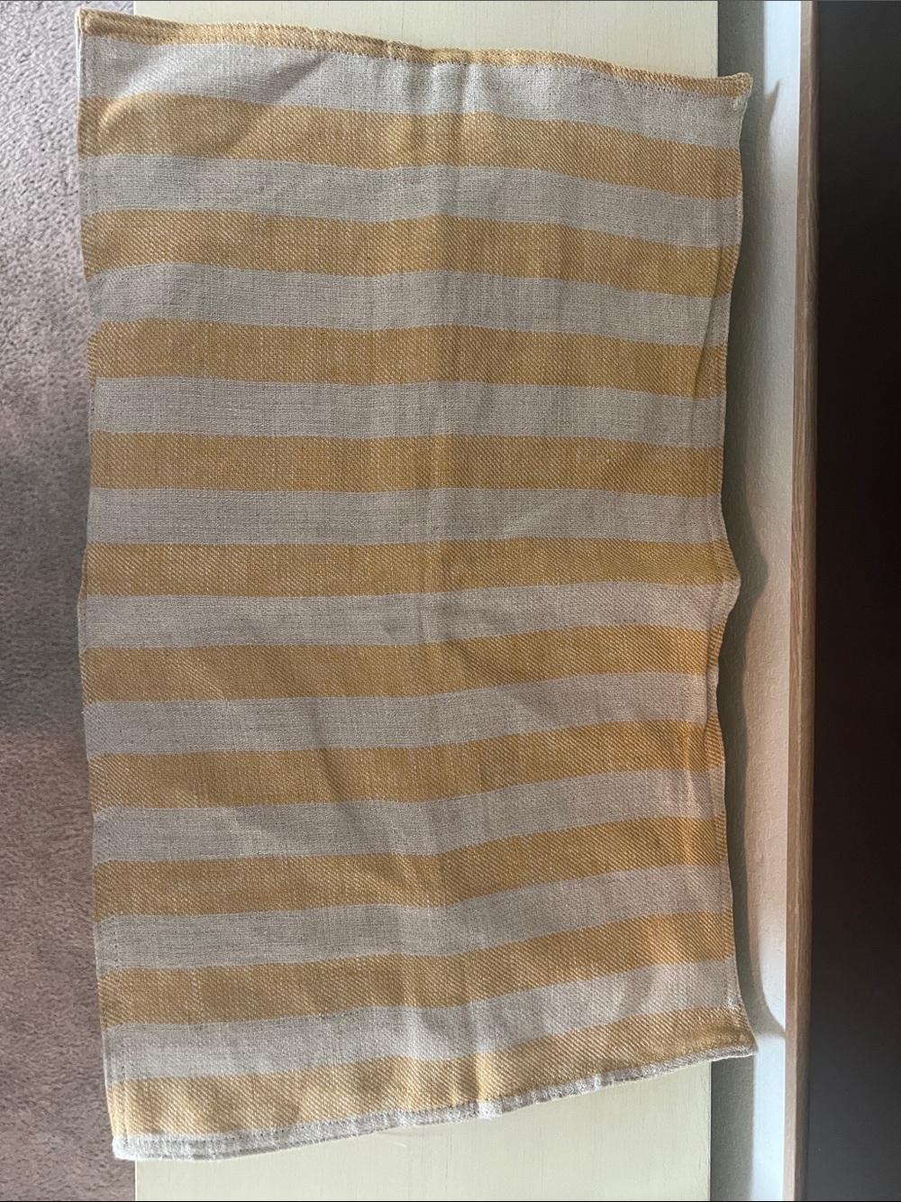 Zara Yellow and Cream Striped Accent Pillow Cover